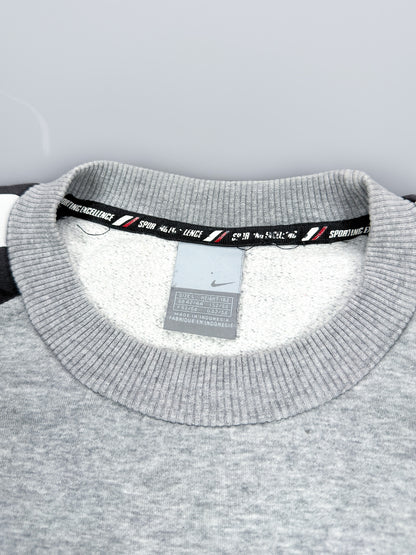 Nike Early 2000's Athletics Striped Fleece Sweatshirt - Size: Large