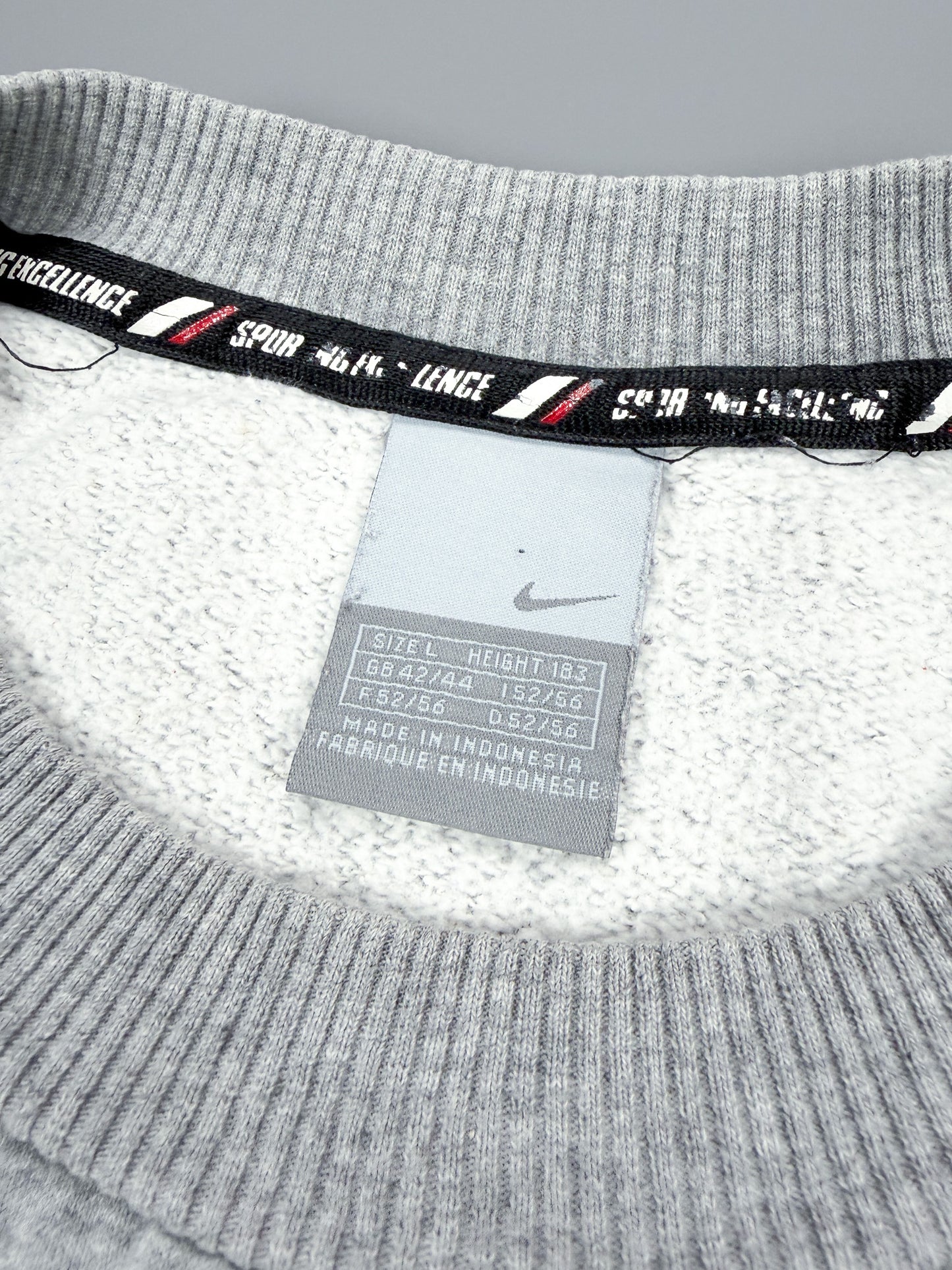 Nike Early 2000's Athletics Striped Fleece Sweatshirt - Size: Large