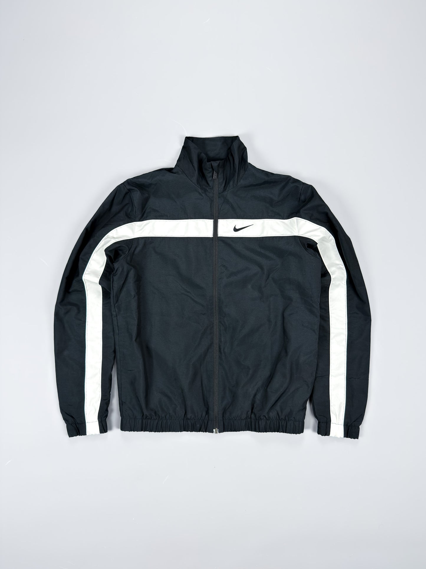 Nike Stripe Track Top / Jacket - Black / White - Size: Medium