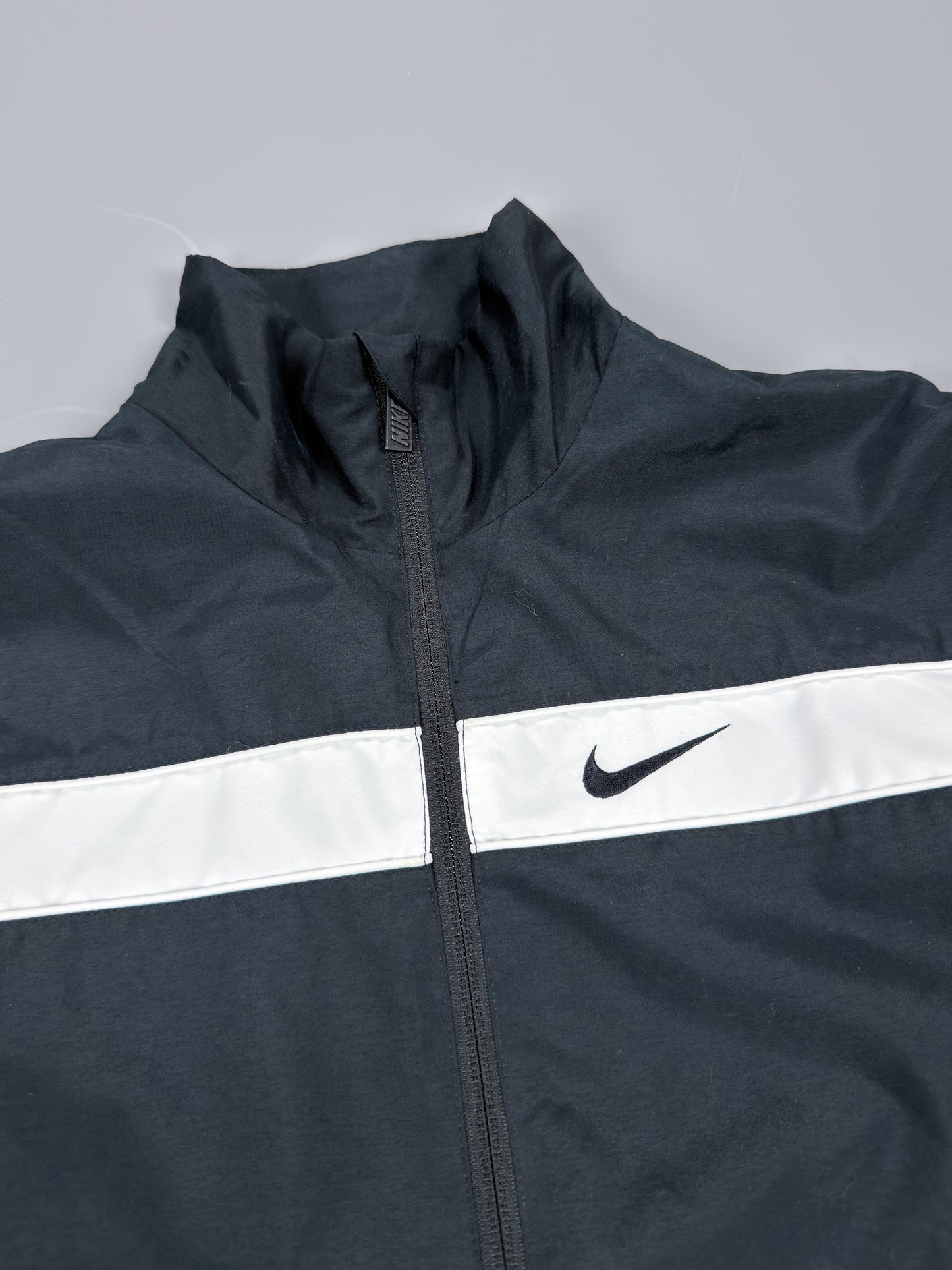 Nike Stripe Track Top / Jacket - Black / White - Size: Medium