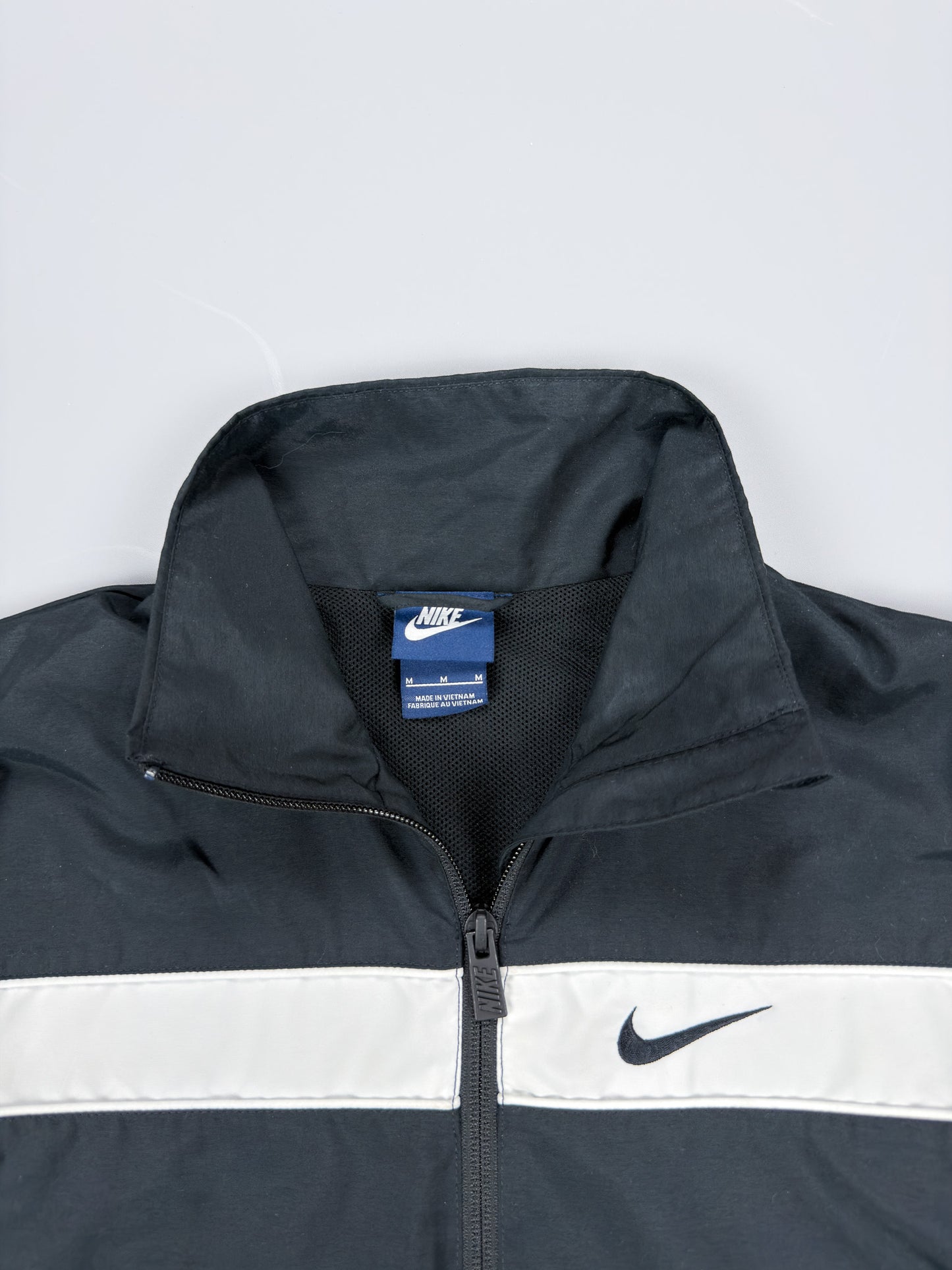 Nike Stripe Track Top / Jacket - Black / White - Size: Medium