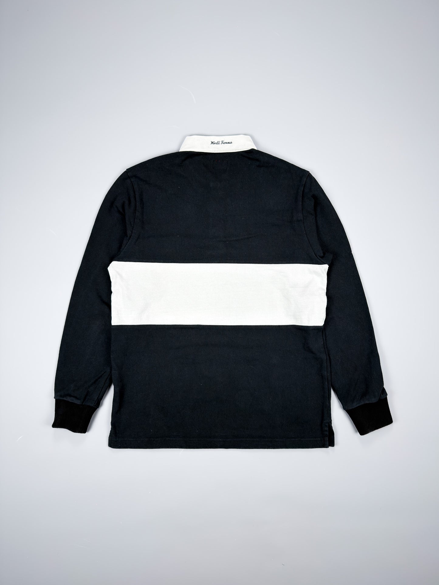 Supreme Box Logo Rugby Shirt - Black / White - Size: Medium