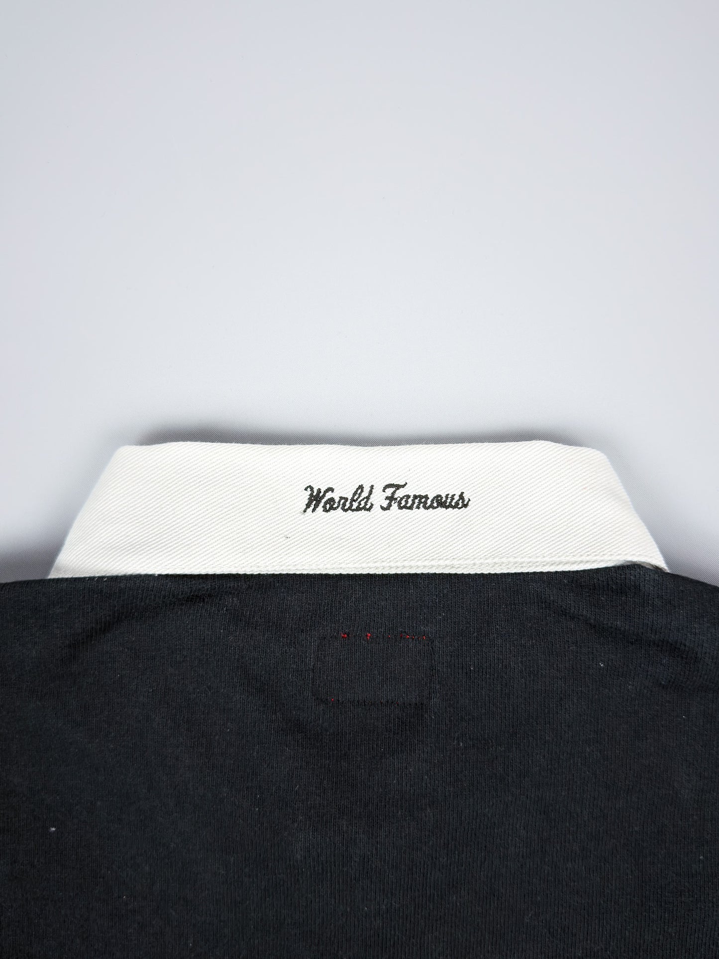 Supreme Box Logo Rugby Shirt - Black / White - Size: Medium