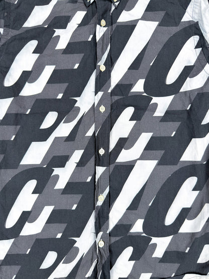 Palace 'Boojie Repeater' Long Sleeve Shirt - Black / White / Grey - Size: Medium