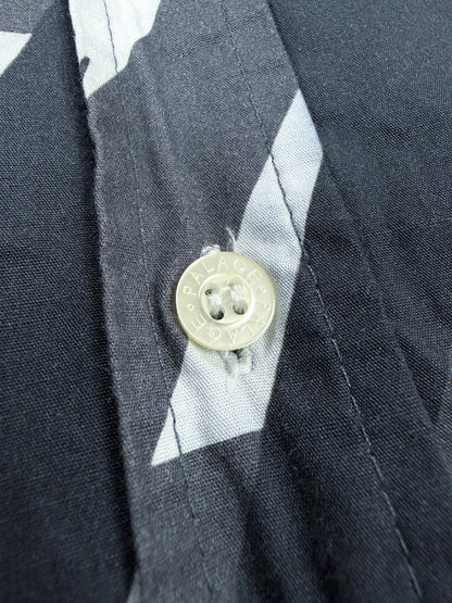 Palace 'Boojie Repeater' Long Sleeve Shirt - Black / White / Grey - Size: Medium