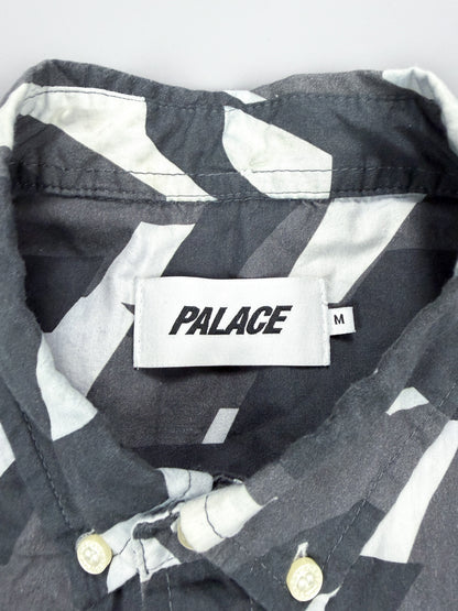 Palace 'Boojie Repeater' Long Sleeve Shirt - Black / White / Grey - Size: Medium