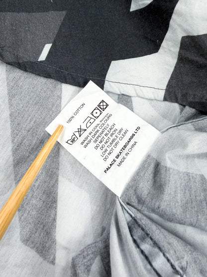 Palace 'Boojie Repeater' Long Sleeve Shirt - Black / White / Grey - Size: Medium