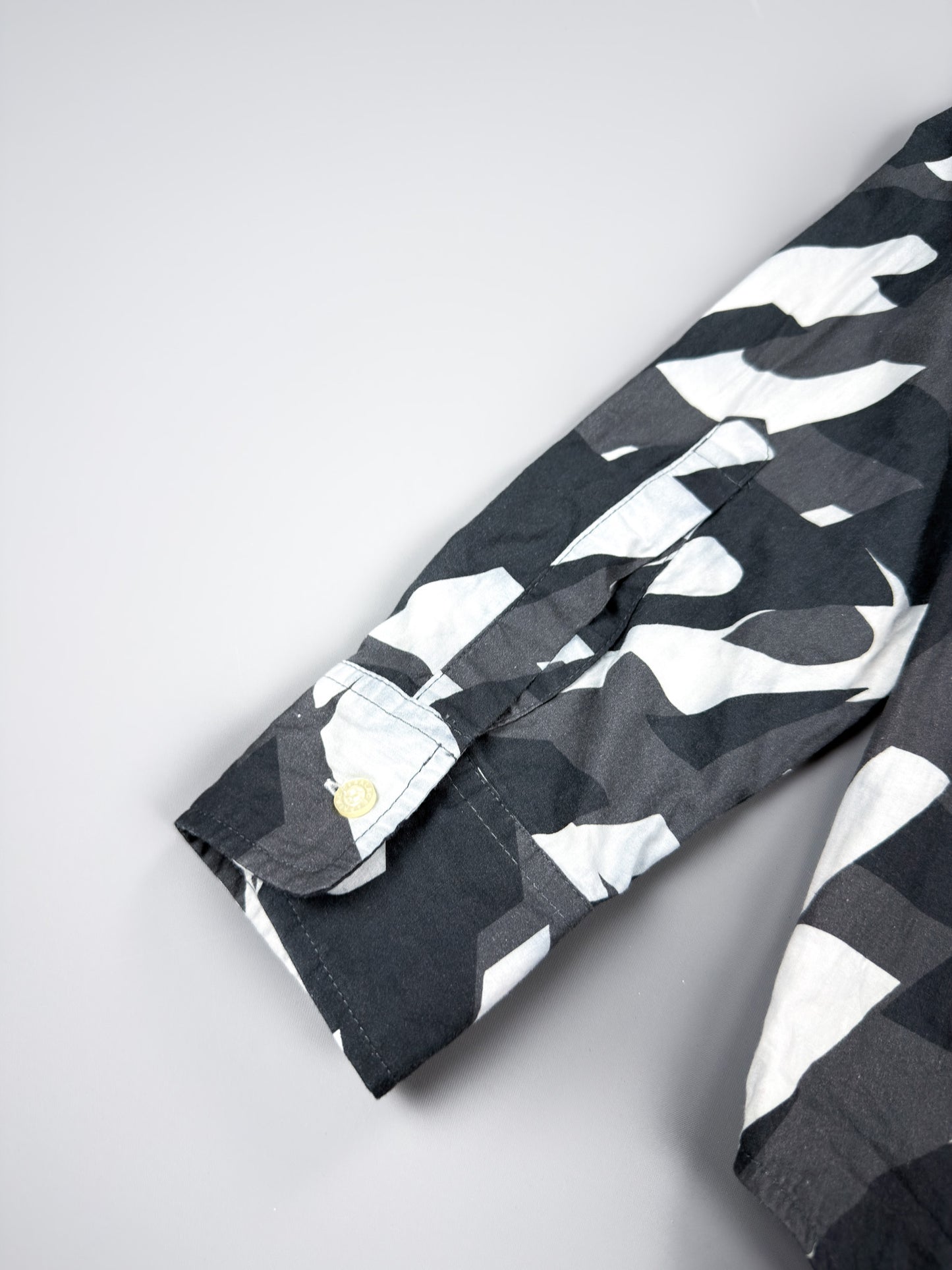 Palace 'Boojie Repeater' Long Sleeve Shirt - Black / White / Grey - Size: Medium