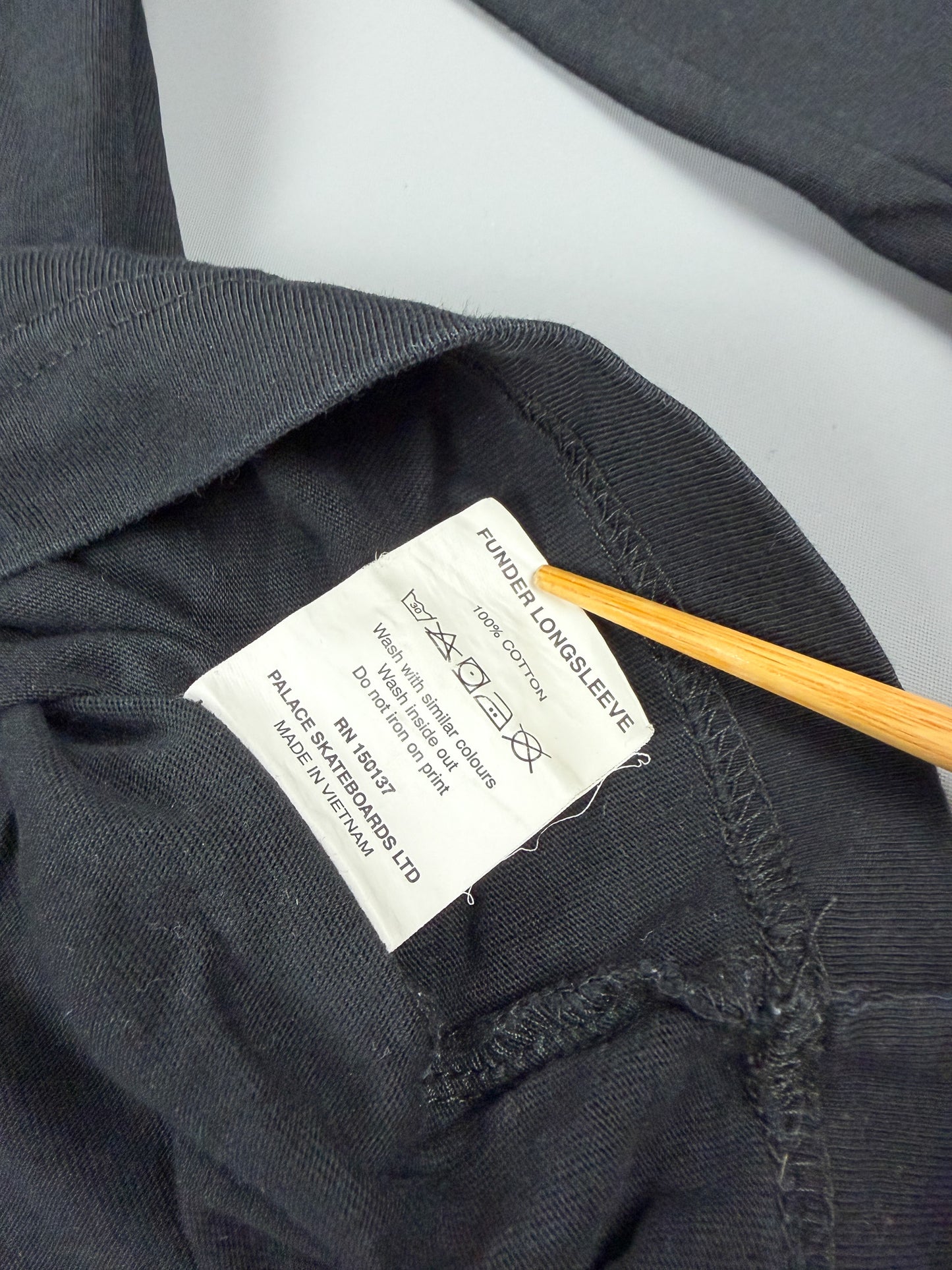 Palace Skateboards 'Funder' Black Long Sleeve T-shirt - Size: Medium