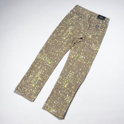 Moschino Jeans Khaki Digital Print Jeans - Size: 32"