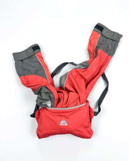 FW1998 Nike ACG Packable Reflective Windbreaker - Red / Dark Grey - Size: XXL