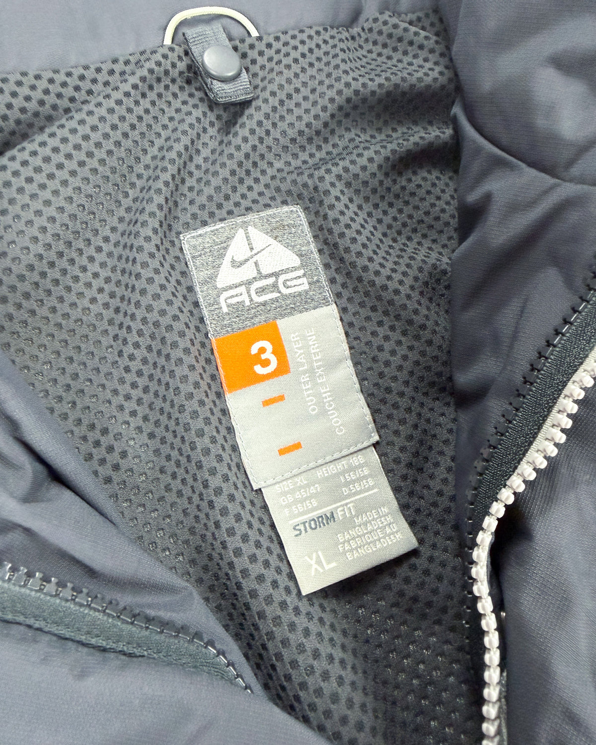SS2006 Nike ACG Storm-fit Heavy Duty Jacket - Grey / Light Grey - Size: XL