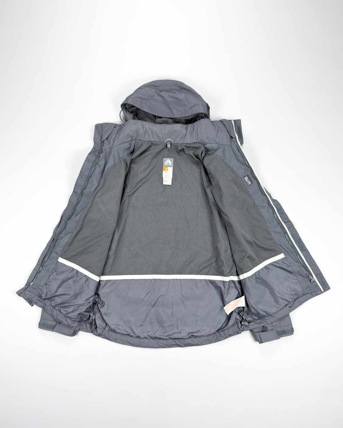 SS2006 Nike ACG Storm-fit Heavy Duty Jacket - Grey / Light Grey - Size: XL