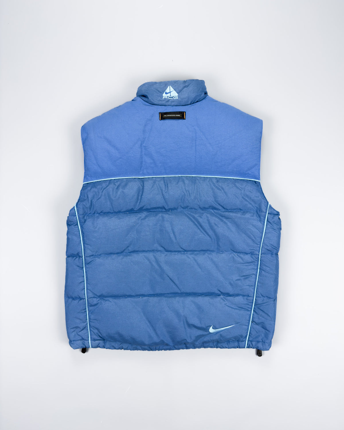 FW1997 Nike ACG Rip-stop Piping Puffer Gilet Vest - Size: Large