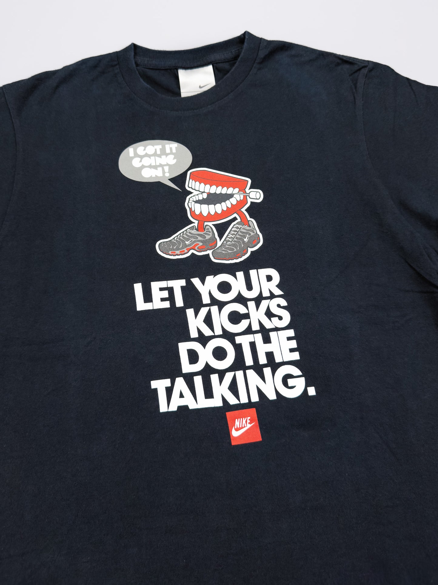 Nike Air Max Plus Tuned Tn Early 2000's Graphic Printed Slogan T-shirt - Black - Size: Medium