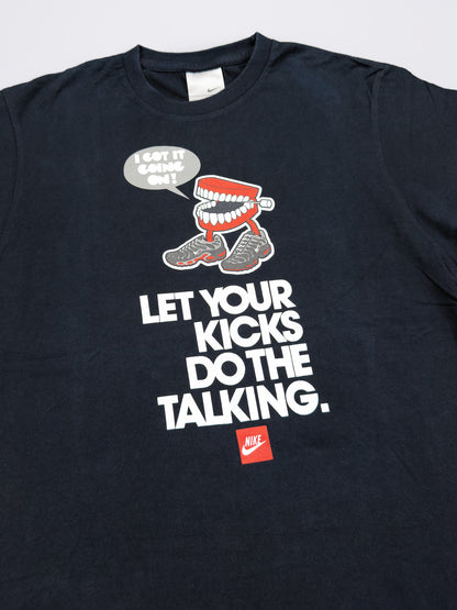 Nike Air Max Plus Tuned Tn Early 2000's Graphic Printed Slogan T-shirt - Black - Size: Medium