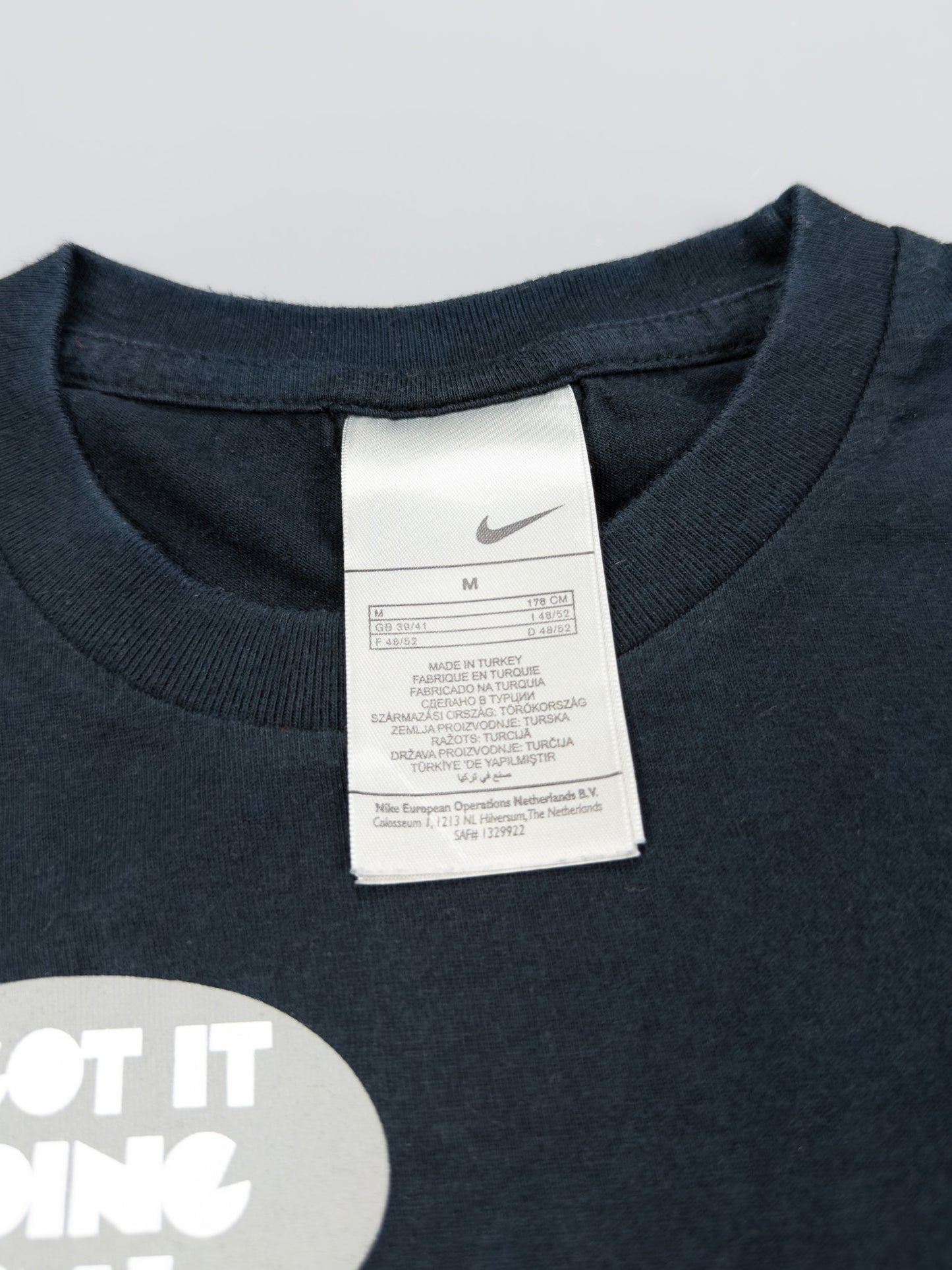 Nike Air Max Plus Tuned Tn Early 2000's Graphic Printed Slogan T-shirt - Black - Size: Medium