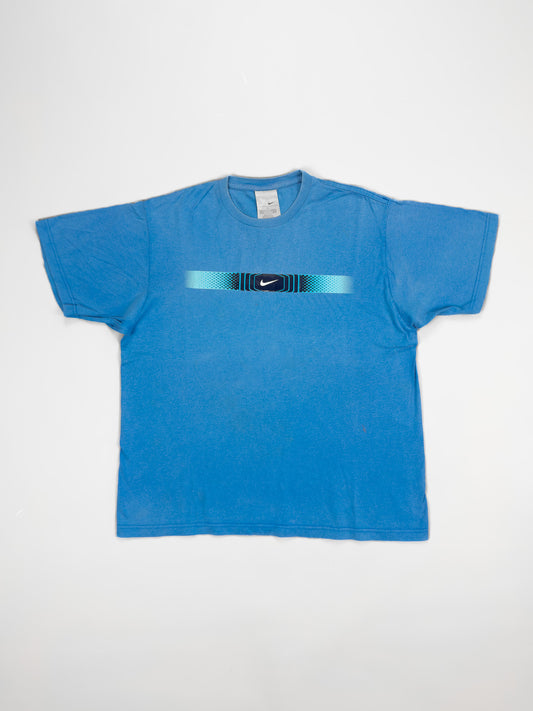 Nike Air Max Plus Tuned Tn Early 2000's Graphic Printed Hex T-shirt - Blue - Size: Large