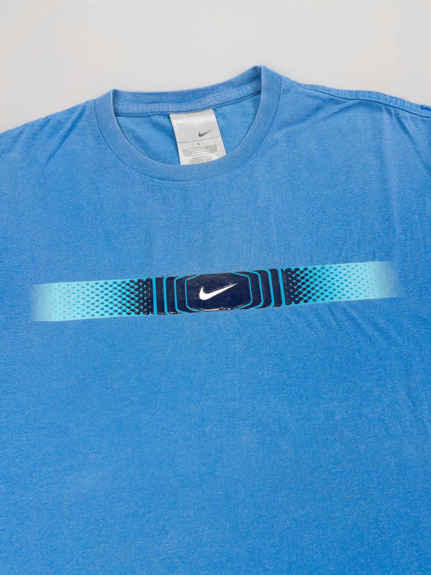 Nike Air Max Plus Tuned Tn Early 2000's Graphic Printed Hex T-shirt - Blue - Size: Large