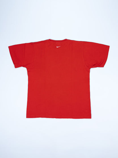 Nike Air Max Plus Tuned Tn Early 2000's Graphic Printed Hex T-shirt - Red & Gold - Size: Medium / Large