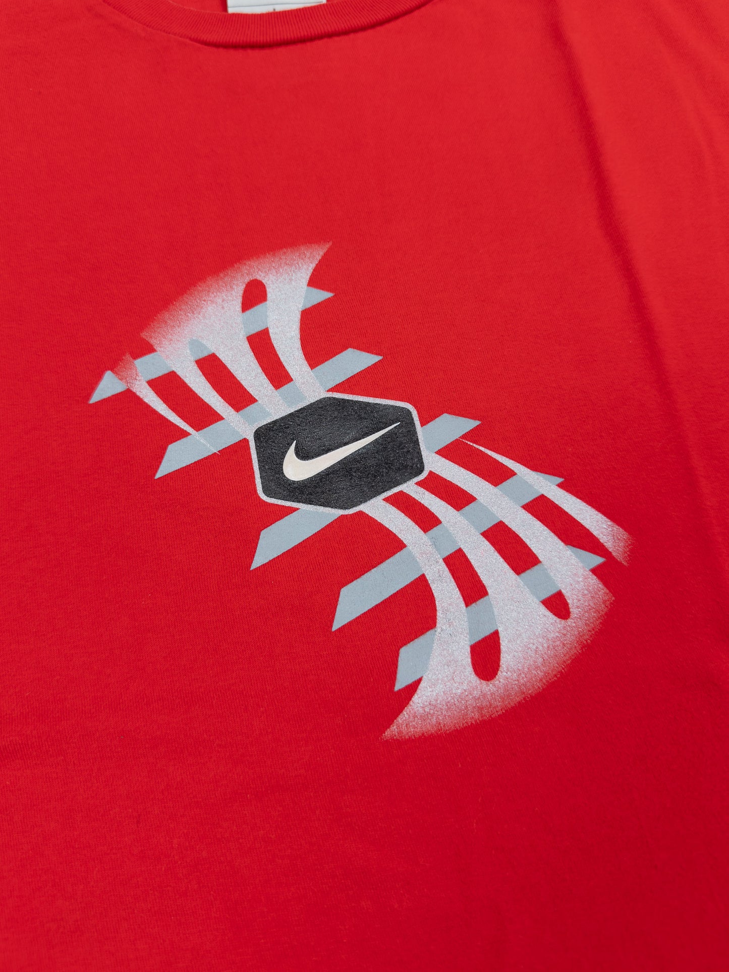 Nike Air Max Plus Tuned Tn Early 2000's Graphic Printed Hex T-shirt - Red - Size: Large