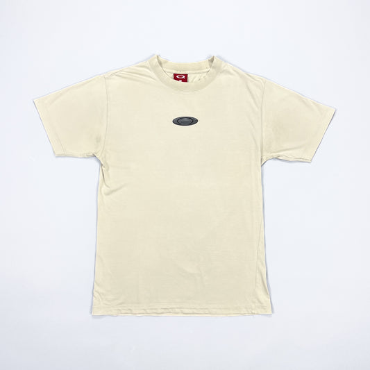 Oakley Software Early 2000's 3D Ellipse Beige T-shirt - Size: Medium