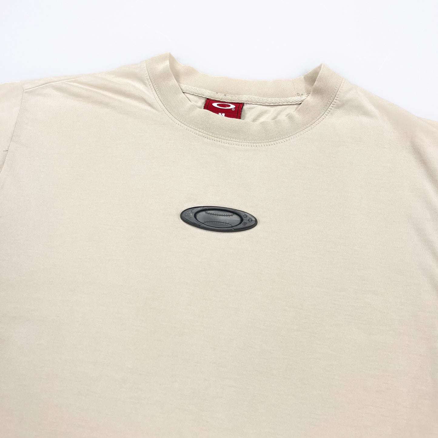 Oakley Software Early 2000's 3D Ellipse Beige T-shirt - Size: Medium