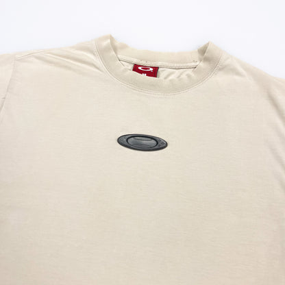 Oakley Software Early 2000's 3D Ellipse Beige T-shirt - Size: Medium