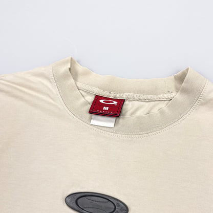 Oakley Software Early 2000's 3D Ellipse Beige T-shirt - Size: Medium
