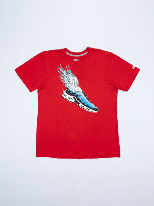 Nike Air Max Plus Tuned Tn Early 2000's Graphic Printed T-shirt - Red - Size: Medium