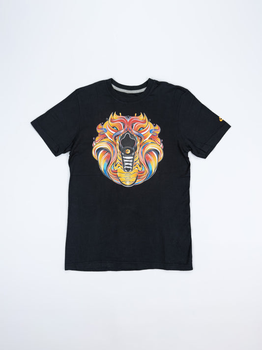 Nike Air Max Plus Tuned Tn Early 2000's Graffiti Graphic Printed T-shirt - Black - Size: Small