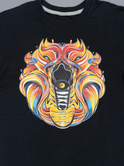 Nike Air Max Plus Tuned Tn Early 2000's Graffiti Graphic Printed T-shirt - Black - Size: Small