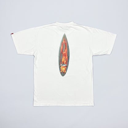 Oakley Early 2000's Flame Skull Surfboard T-shirt - Size: Medium