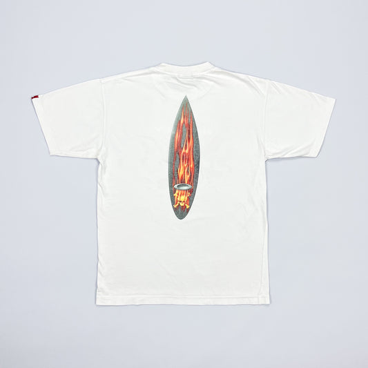 Oakley Early 2000's Flame Skull Surfboard T-shirt - Size: Medium
