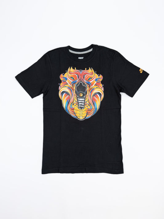 Nike Air Max Plus Tuned Tn Early 2000's Graffiti Graphic Printed T-shirt - Black - Size: XS