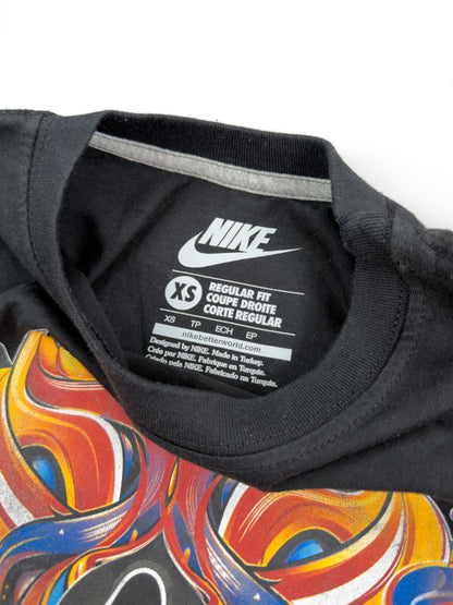 Nike Air Max Plus Tuned Tn Early 2000's Graffiti Graphic Printed T-shirt - Black - Size: XS