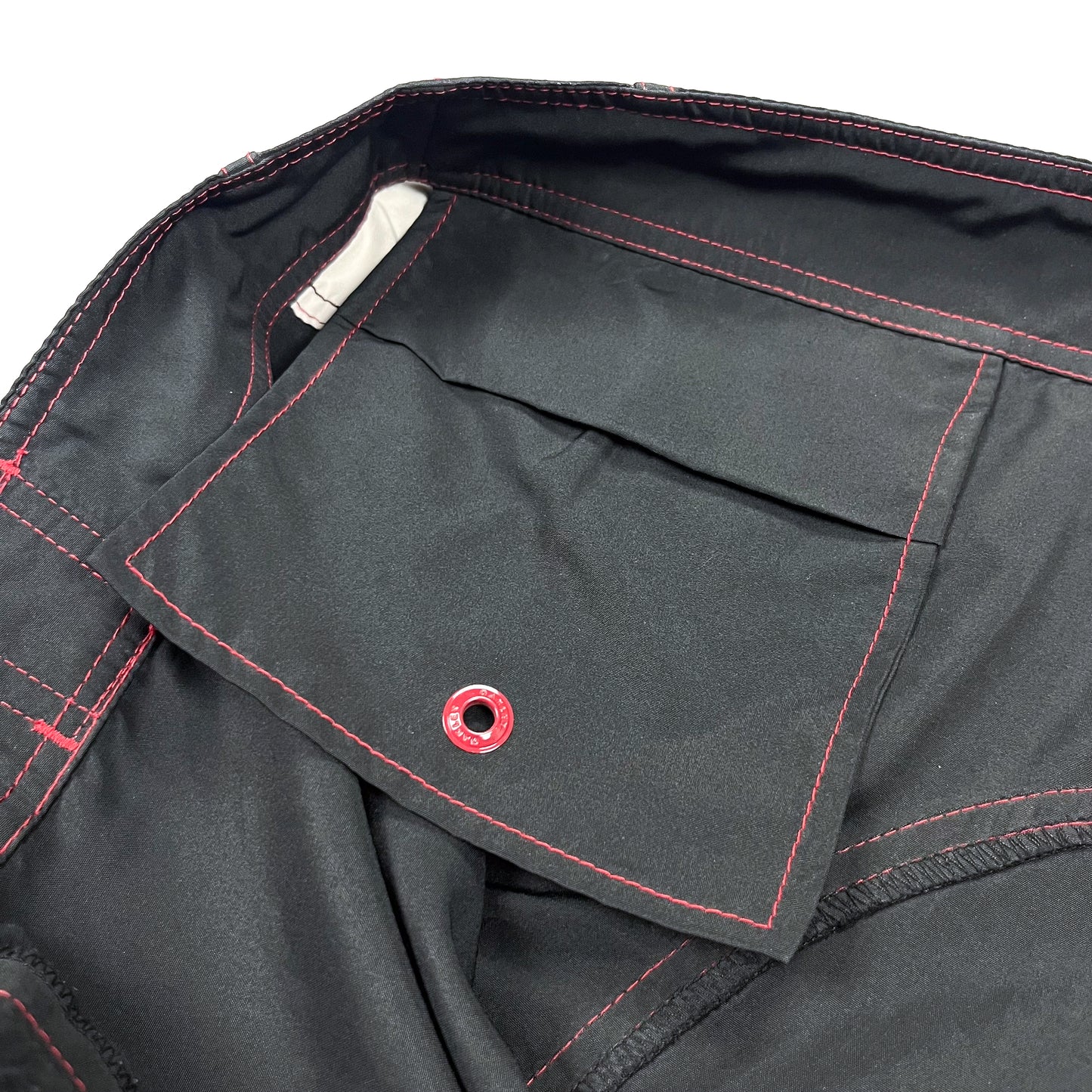 Oakley Early 2000's Flame Skull Ellipse Black Board Shorts - Size: 33"