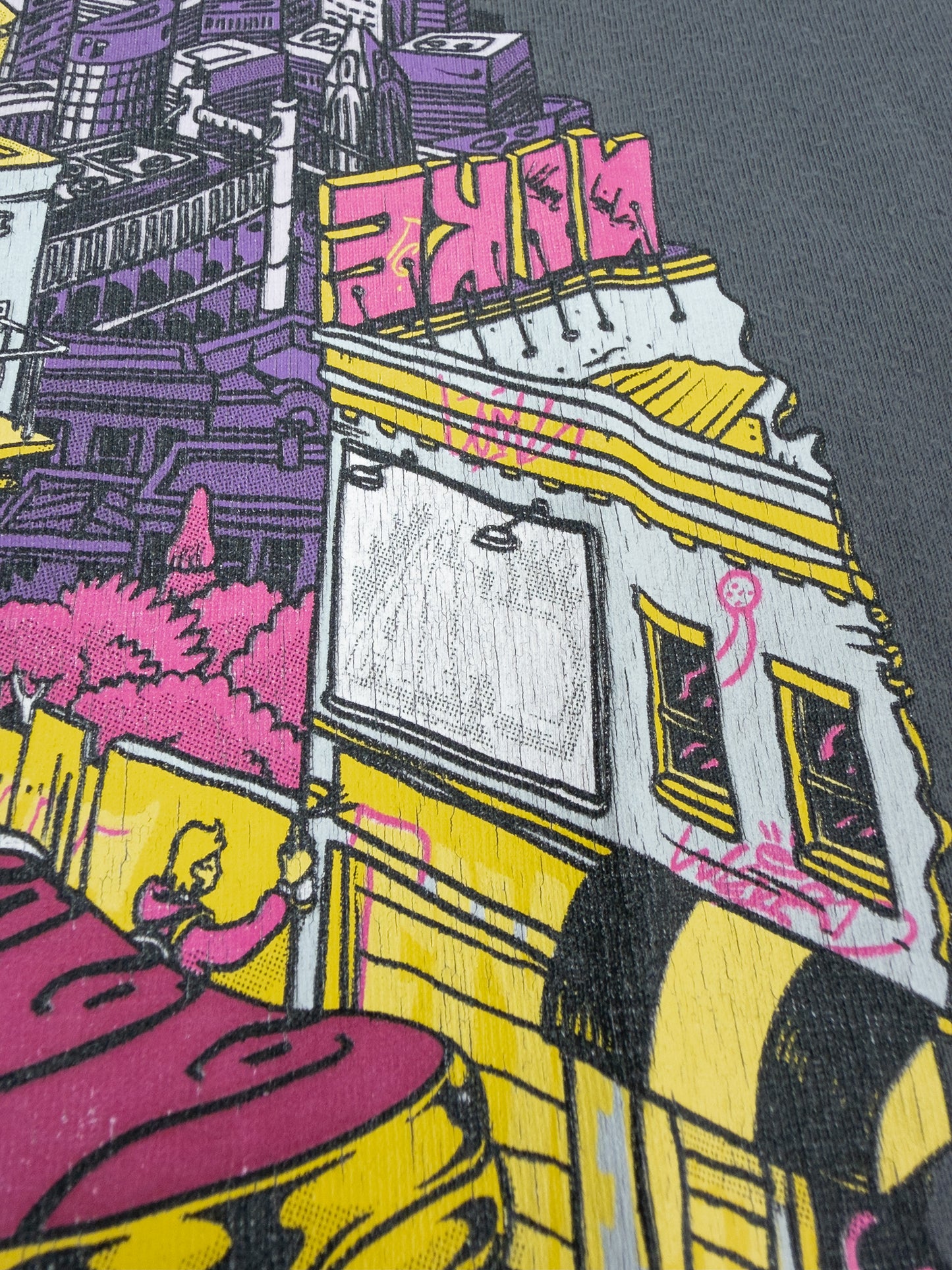 Nike Air Max Plus Tuned Tn / 97 Graffiti Graphic Printed T-shirt - Grey - Size: Small