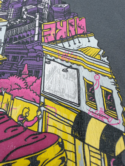 Nike Air Max Plus Tuned Tn / 97 Graffiti Graphic Printed T-shirt - Grey - Size: Small