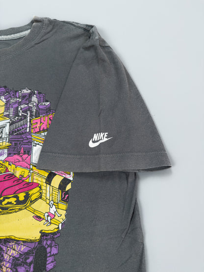 Nike Air Max Plus Tuned Tn / 97 Graffiti Graphic Printed T-shirt - Grey - Size: Small