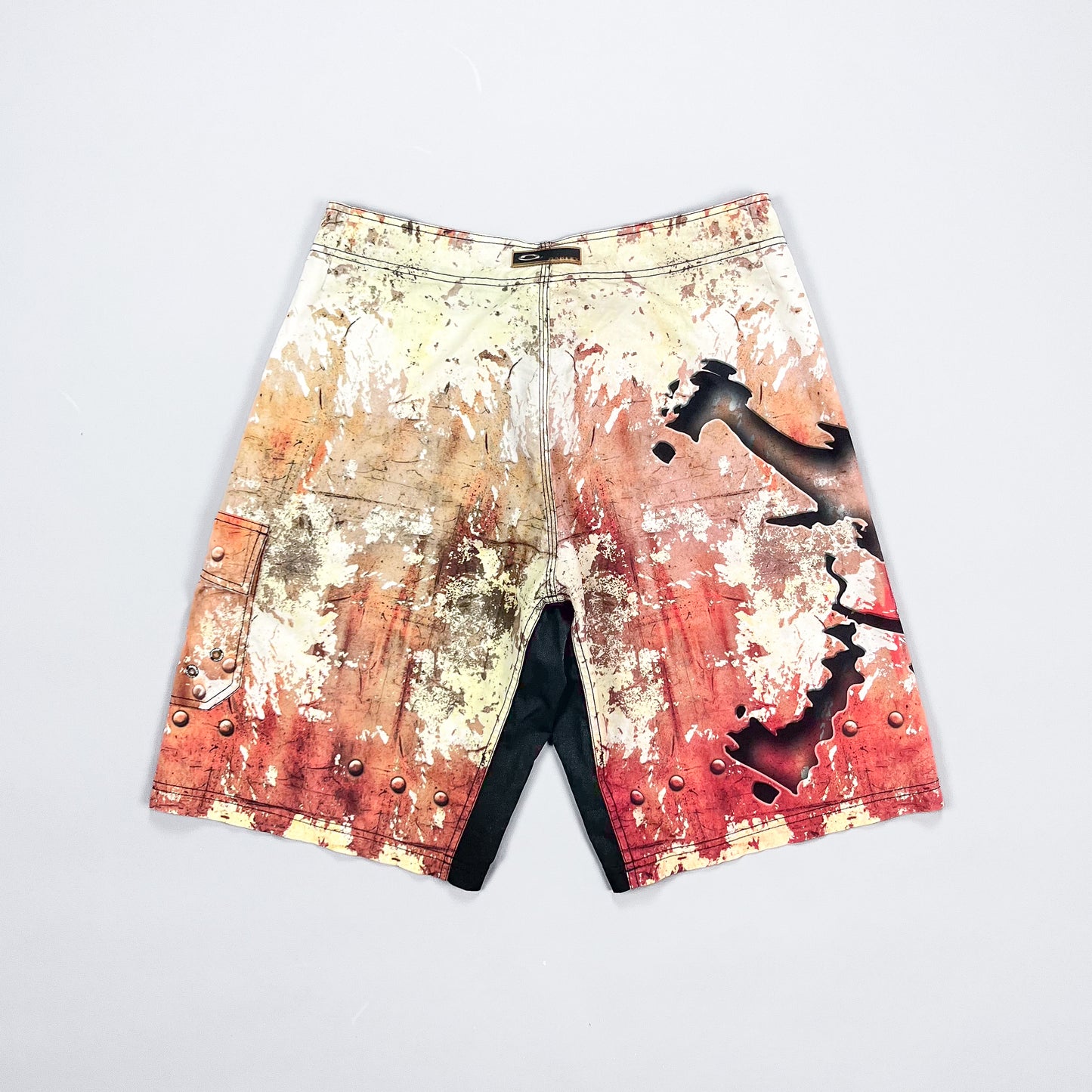 Oakley Software Early 2000's Rust Skull Shorts - Size: Large