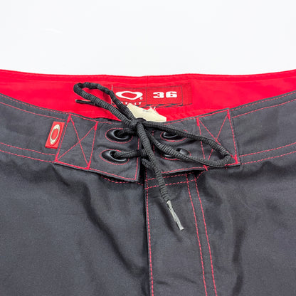 Oakley Early 2000's Flame Skull Board Shorts - Size: 36"