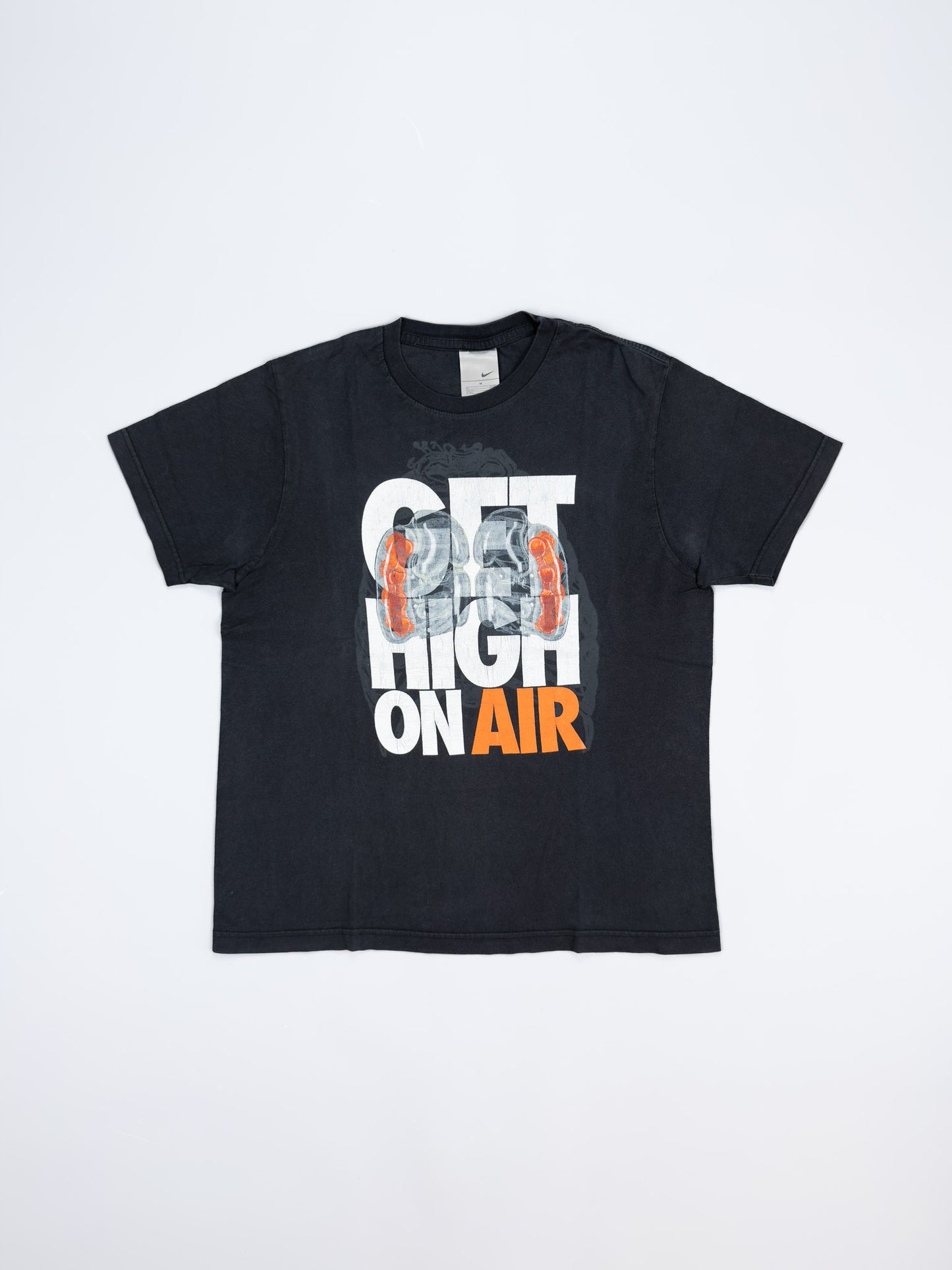 Nike Air Max Plus Tuned Tn Early 2000's Graphic Printed T-shirt - Black - Size: Medium