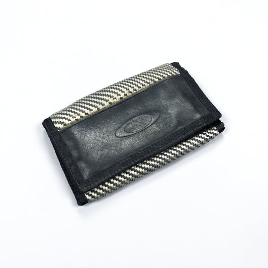 Oakley Early 2000's Leather & Kevlar Wallet - Grey / Black