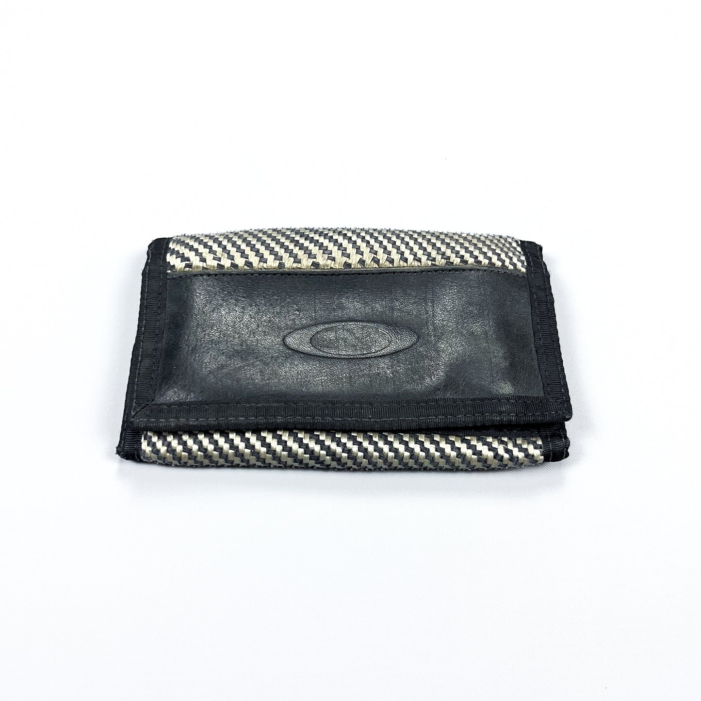 Oakley Early 2000's Leather & Kevlar Wallet - Grey / Black