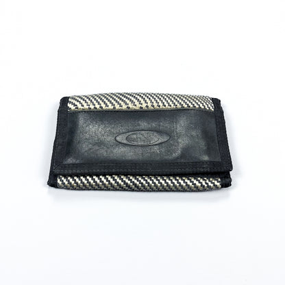 Oakley Early 2000's Leather & Kevlar Wallet - Grey / Black