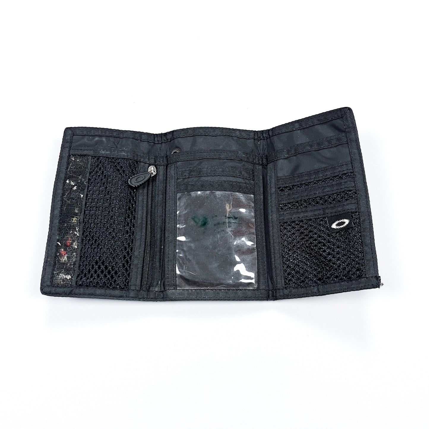 Oakley Early 2000's Leather & Kevlar Wallet - Grey / Black