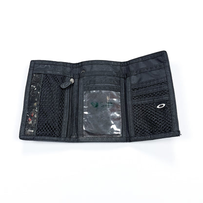 Oakley Early 2000's Leather & Kevlar Wallet - Grey / Black