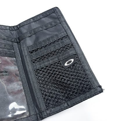 Oakley Early 2000's Leather & Kevlar Wallet - Grey / Black