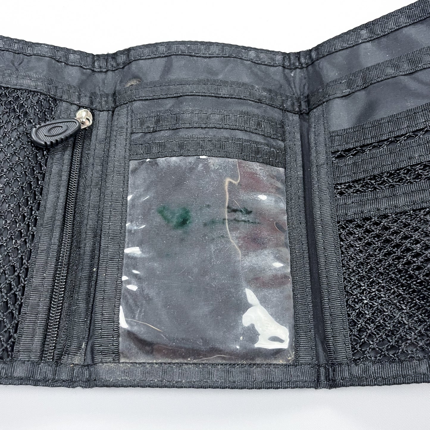 Oakley Early 2000's Leather & Kevlar Wallet - Grey / Black